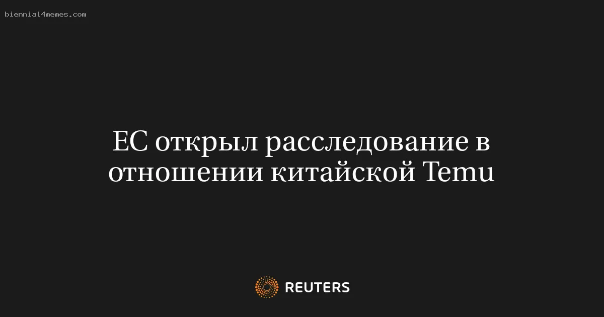 
								ЕС открыл расследование в отношении китайской Temu			