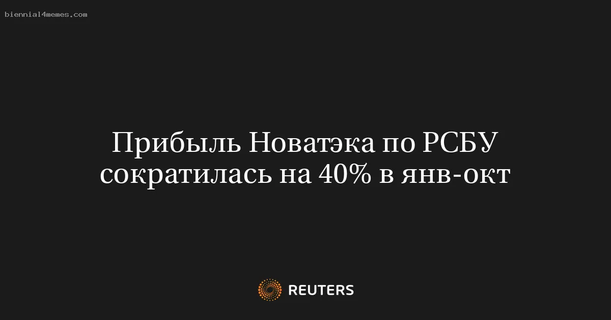 
								Прибыль Новатэка по РСБУ сократилась на 40% в янв-окт			