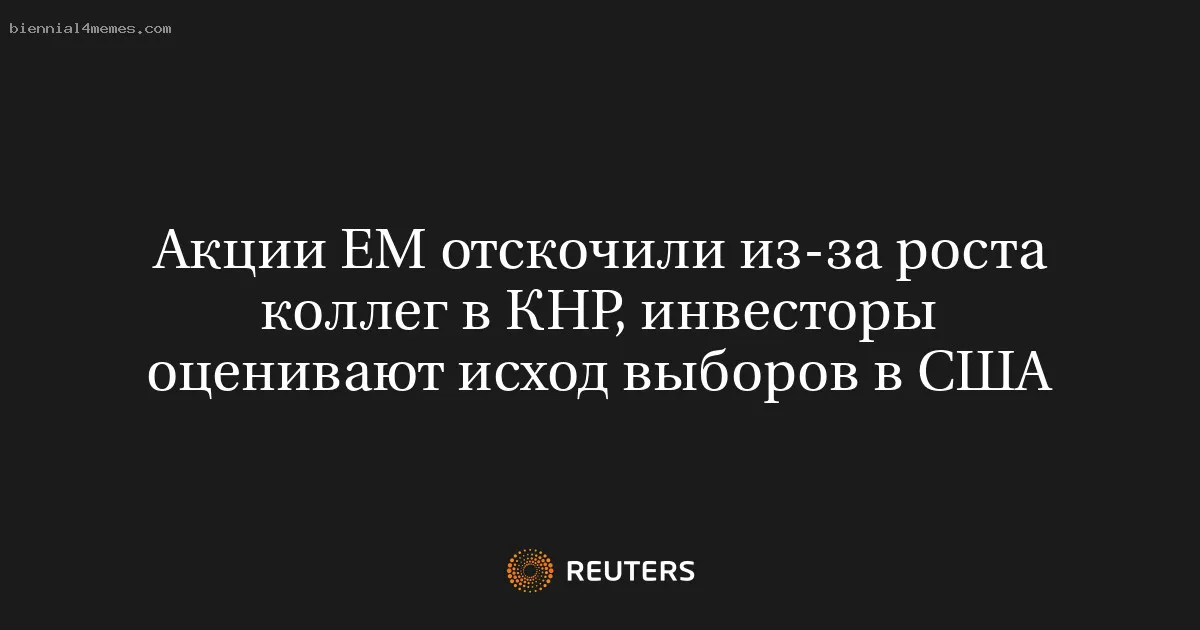 
								Акции EM отскочили из-за роста коллег в КНР, инвесторы оценивают исход выборов в США			