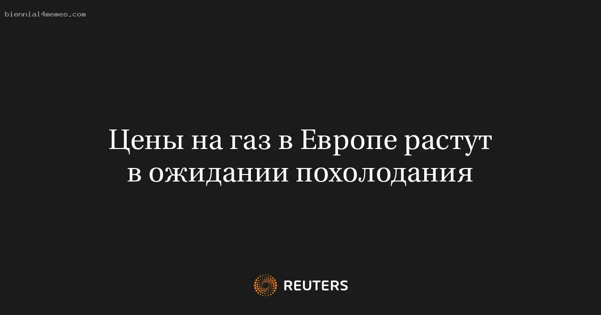 Цены на газ в Европе растут в ожидании похолодания