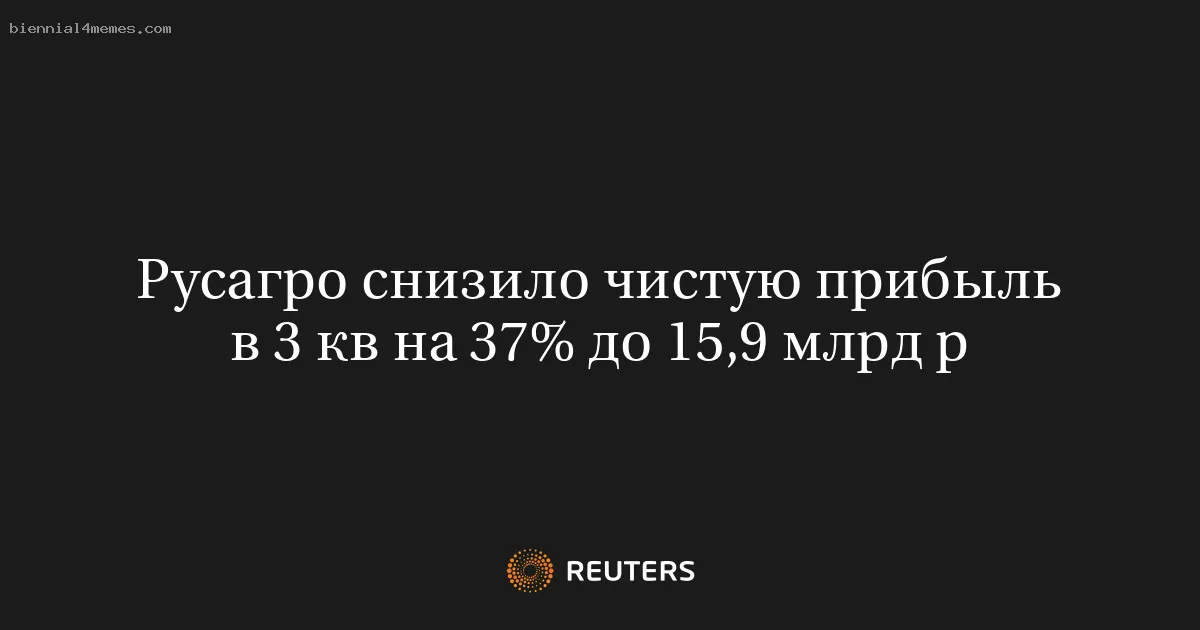 Русагро снизило чистую прибыль в 3 кв на 37% до 15,9 млрд р