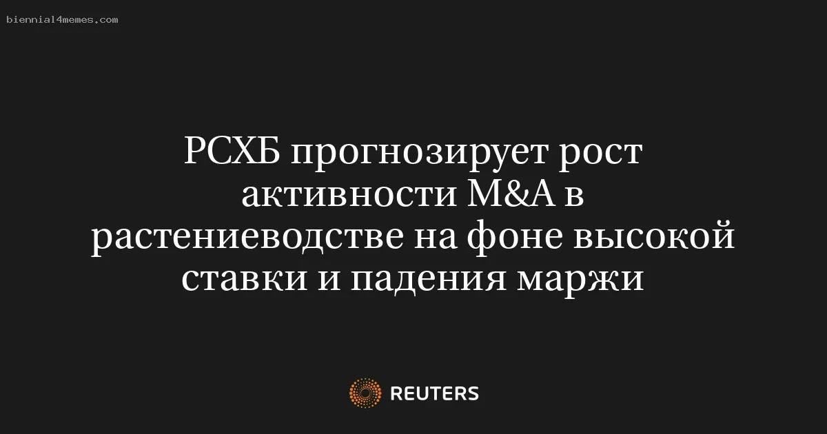 РСХБ прогнозирует рост активности M&A в растениеводстве на фоне высокой ставки и падения маржи