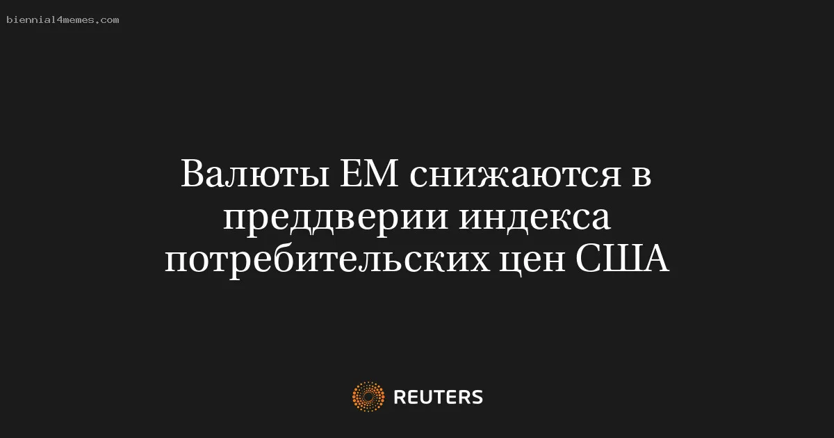 
								Валюты EM снижаются в преддверии индекса потребительских цен США			