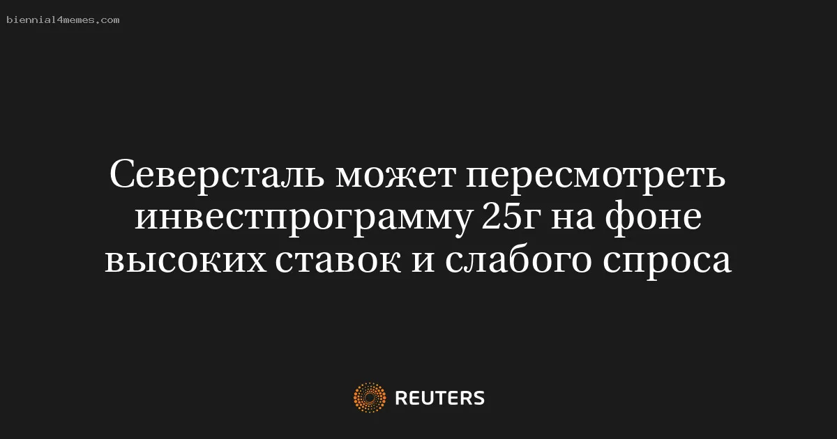 Северсталь может пересмотреть инвестпрограмму 25г на фоне высоких ставок и слабого спроса