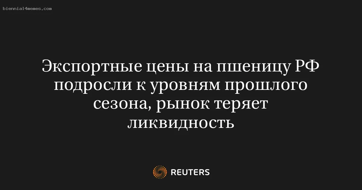 Экспортные цены на пшеницу РФ подросли к уровням прошлого сезона, рынок теряет ликвидность