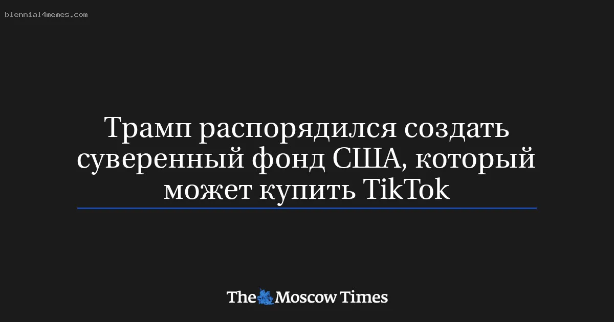 Трамп распорядился создать суверенный фонд США, который может купить TikTok