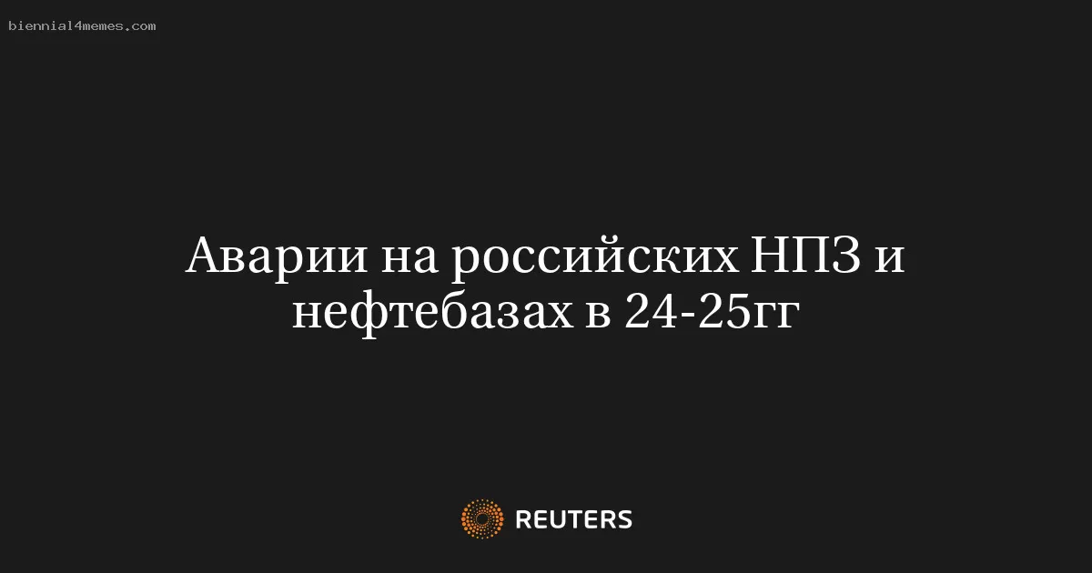 Аварии на российских НПЗ и нефтебазах в 24-25гг