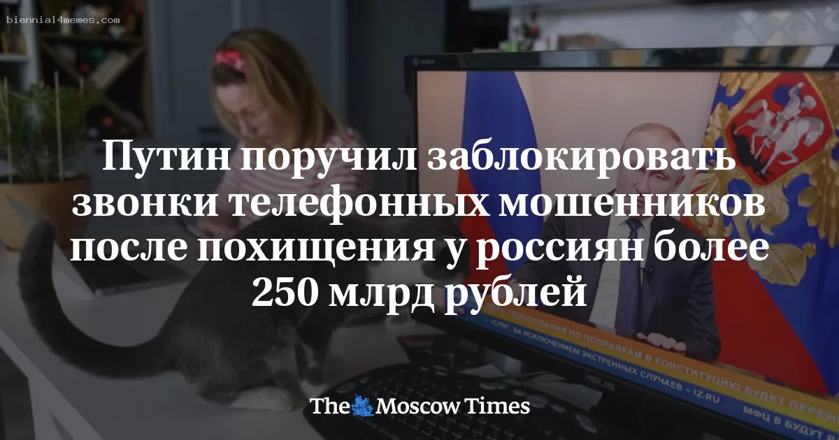 Путин поручил заблокировать звонки телефонных мошенников после похищения у россиян более 250 млрд рублей