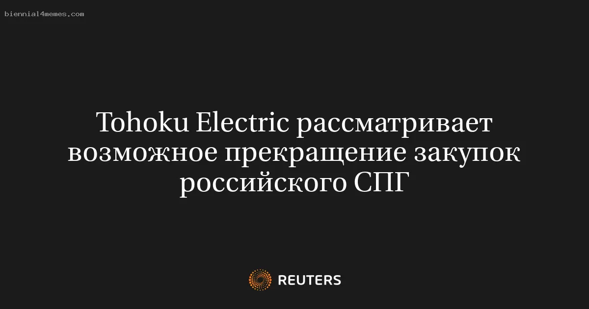 Tohoku Electric рассматривает возможное прекращение закупок российского СПГ