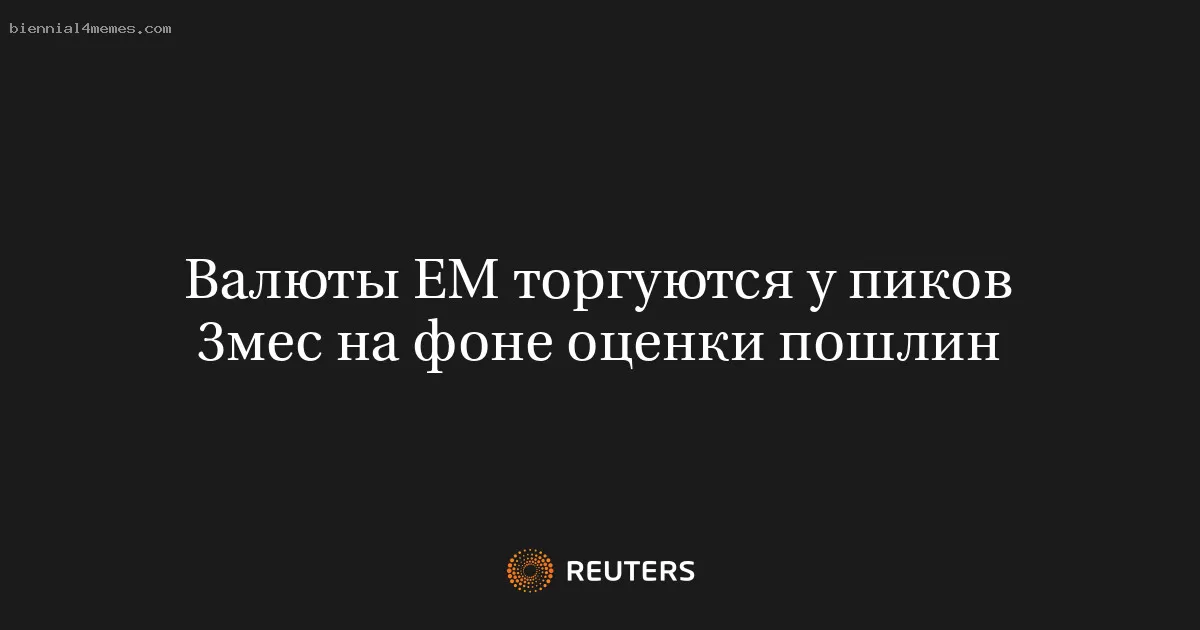 Валюты ЕМ торгуются у пиков 3мес на фоне оценки пошлин