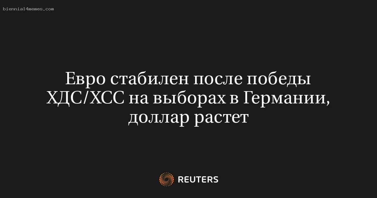 Евро стабилен после победы ХДС/ХСС на выборах в Германии, доллар растет