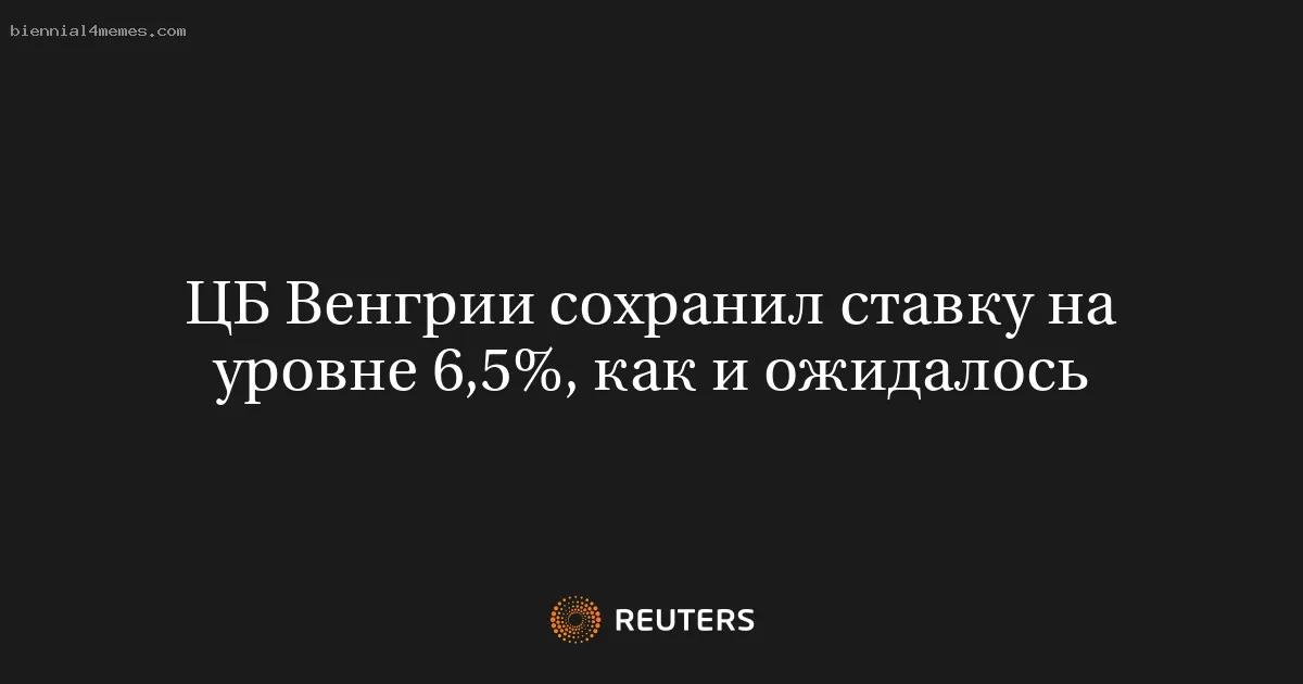 ЦБ Венгрии сохранил ставку на уровне 6,5%, как и ожидалось
