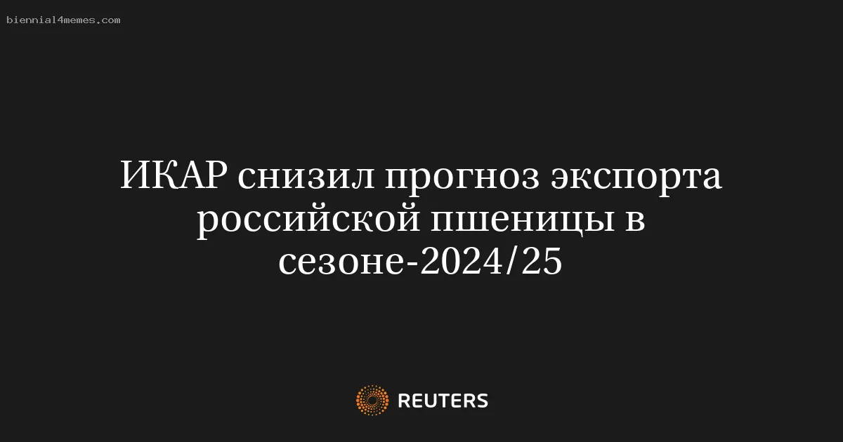 ИКАР снизил прогноз экспорта российской пшеницы в сезоне-2024/25
