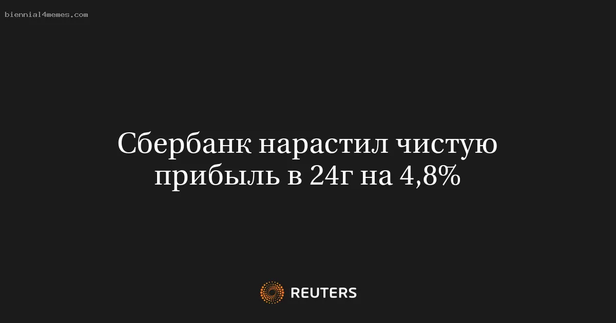 Сбербанк нарастил чистую прибыль в 24г на 4,8%