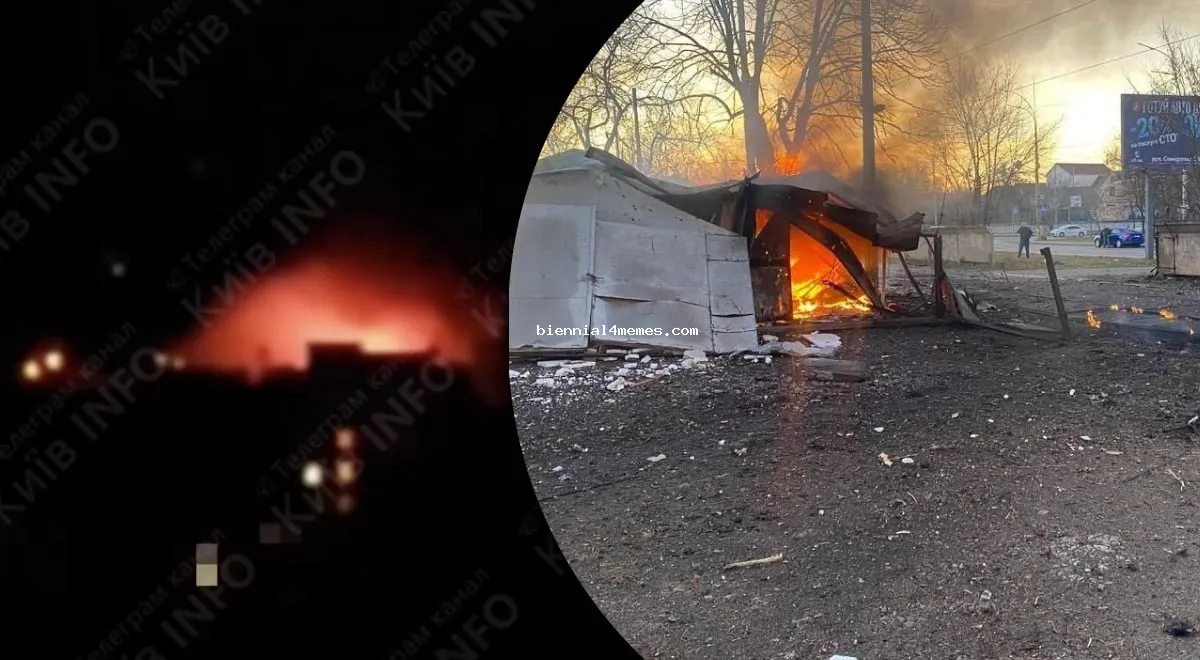 Атака дронов на Киев: обломки упали в двух районах столицы, вспыхнули пожары