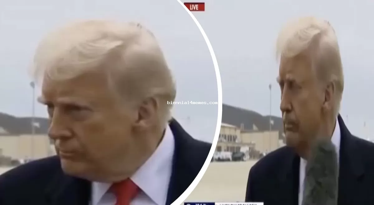 Необычный момент: журналистка коснулась губ Трампа