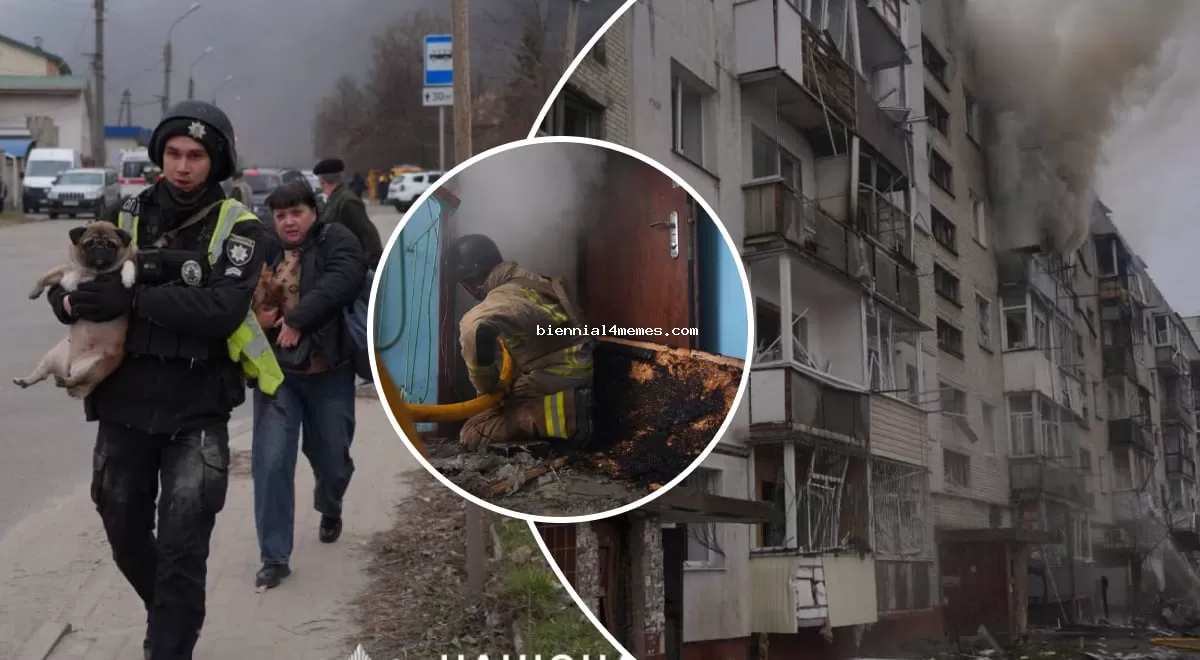 Пожар в Сумах: жители оказались в ловушке в своих квартирах после ракетного удара
