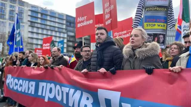 Второй антипутинский марш в Берлине собрал вдвое меньше участников, чем первый