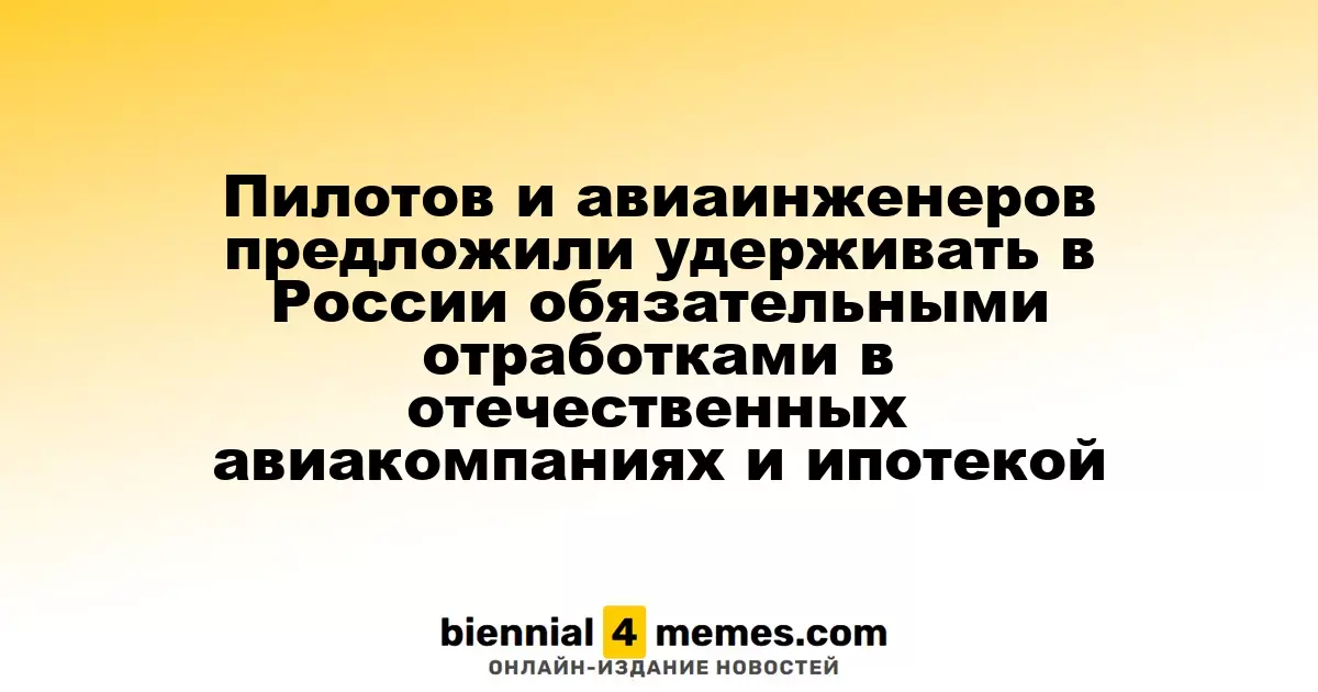 Пилотов и авиаинженеров предложили удерживать в России обязательными отработками в отечественных авиакомпаниях и ипотекой