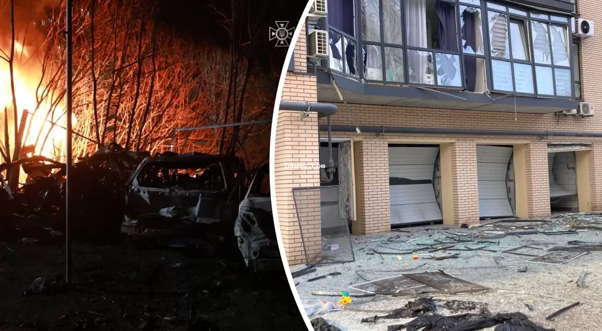 Разрушенные автомобили и поврежденные дома: ГСЧС продемонстрировала последствия удара РФ по Днепру