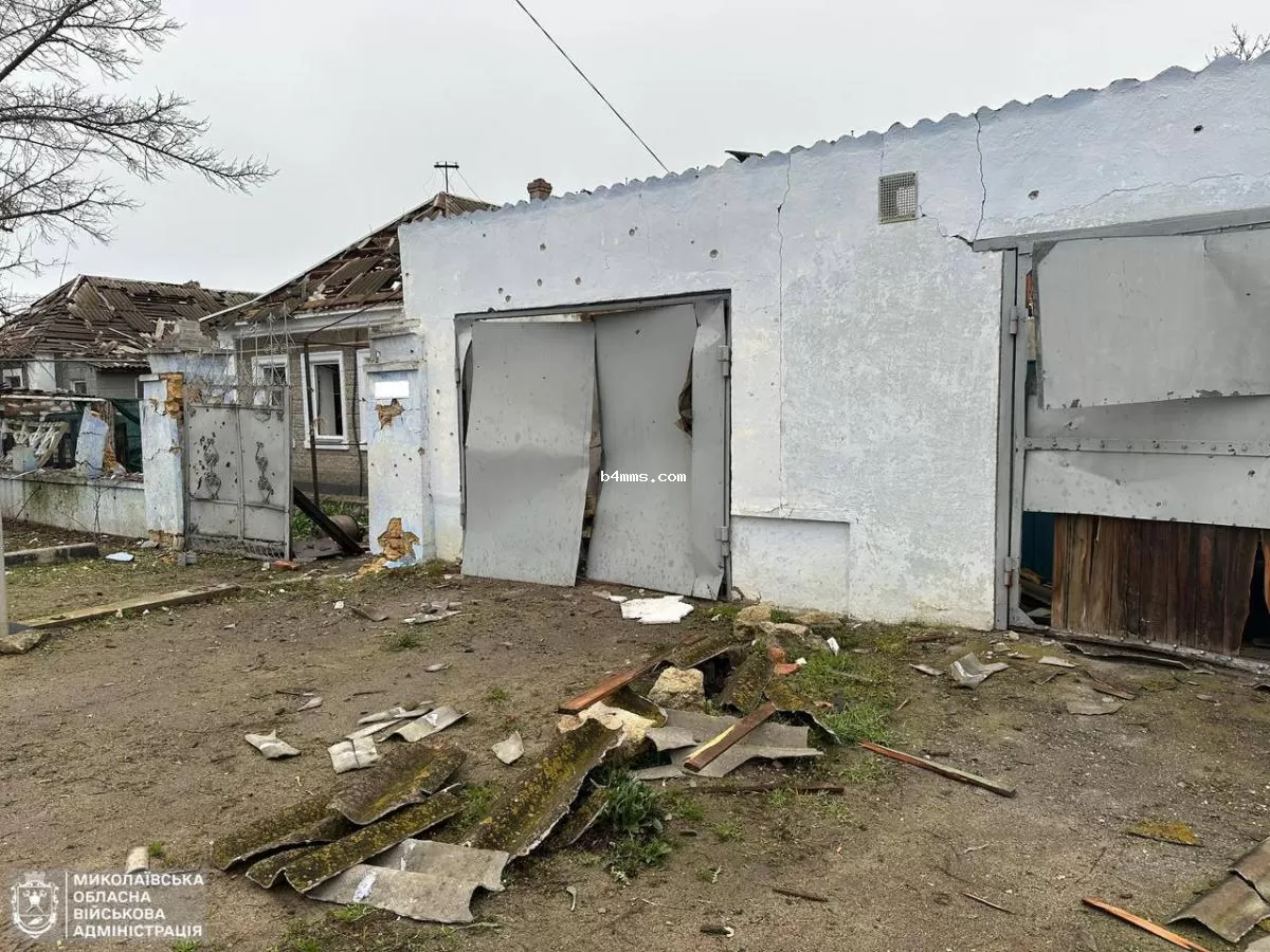 Поврежденные дома в Николаевской области