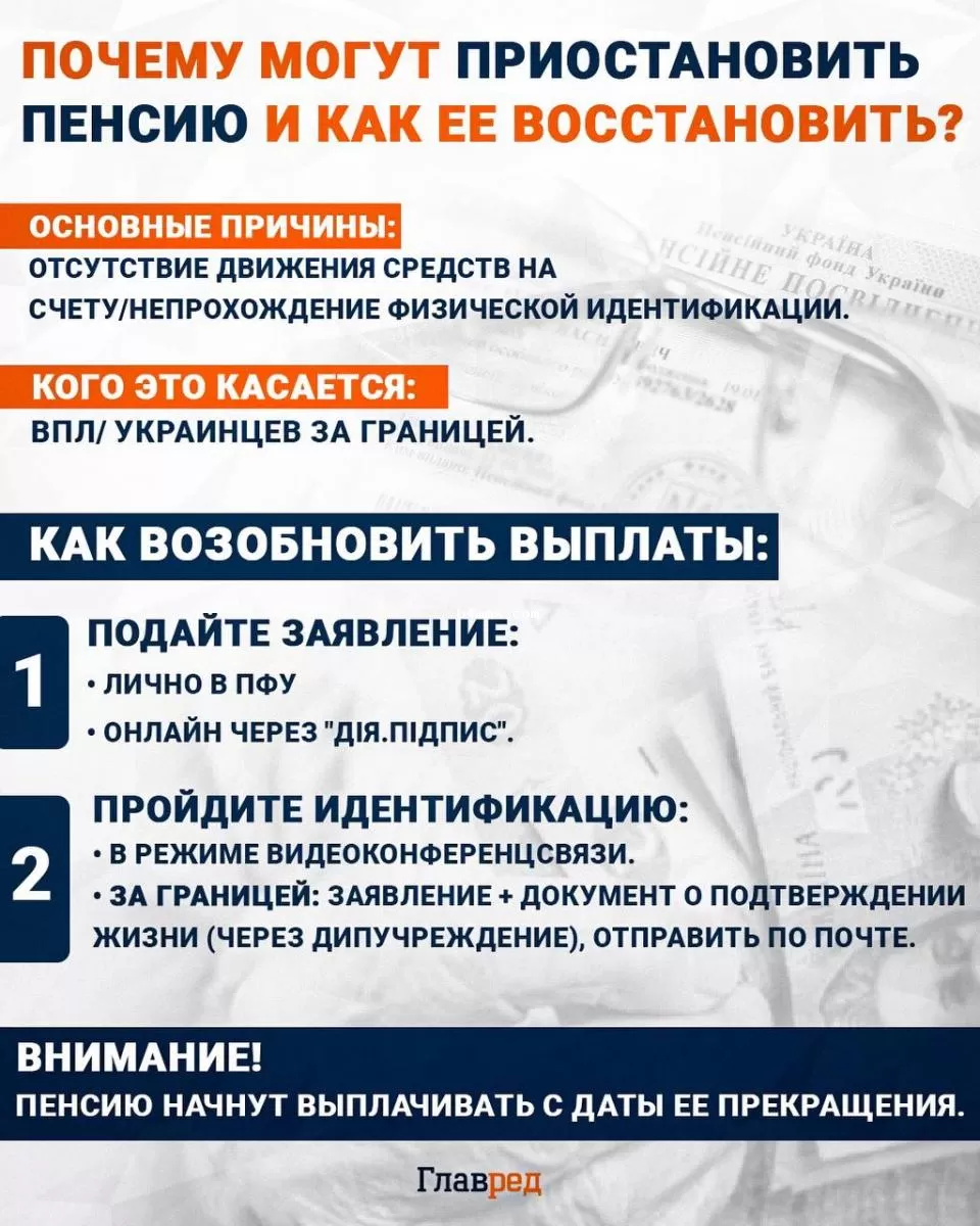 Почему могут приостановить пенсию и как ее восстановить