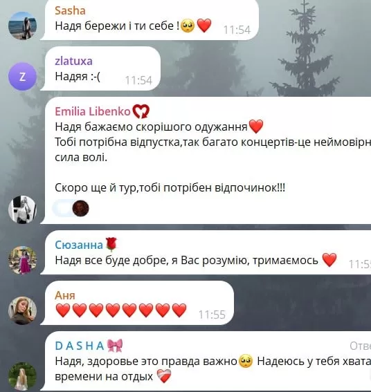Надю Дорофееву поддержали фанаты Надю Дорофееву поддержали фанаты