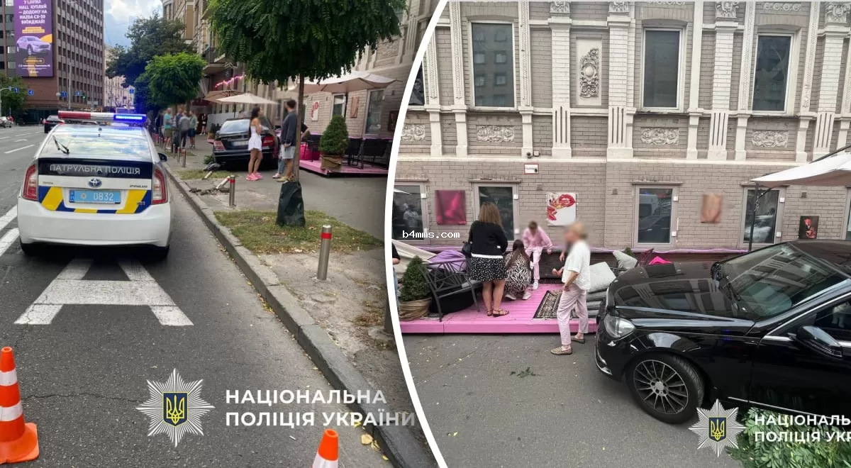 В Киеве авто снесло летнюю террасу с людьми: водитель оказалась без прав