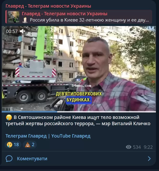 Скриншот из tg