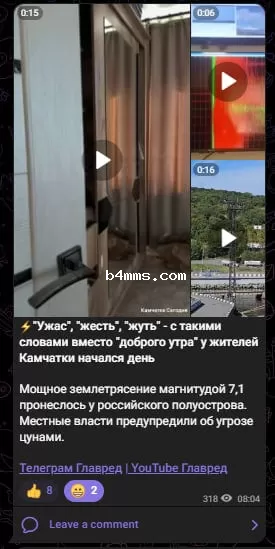 Скриншот из tg
