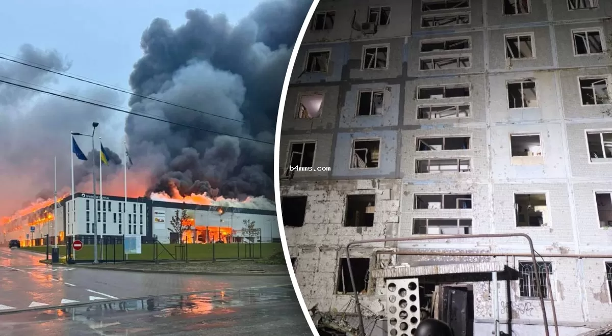 "Тяжелая ночь": россияне массированно обстреляли Украину, бушуют сильные пожары