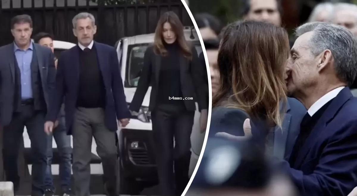 Прощальный поцелуй: Карла Бруни провожает Саркози в тюрьму