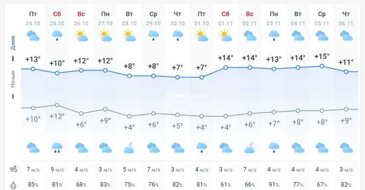 погода 25 октября 