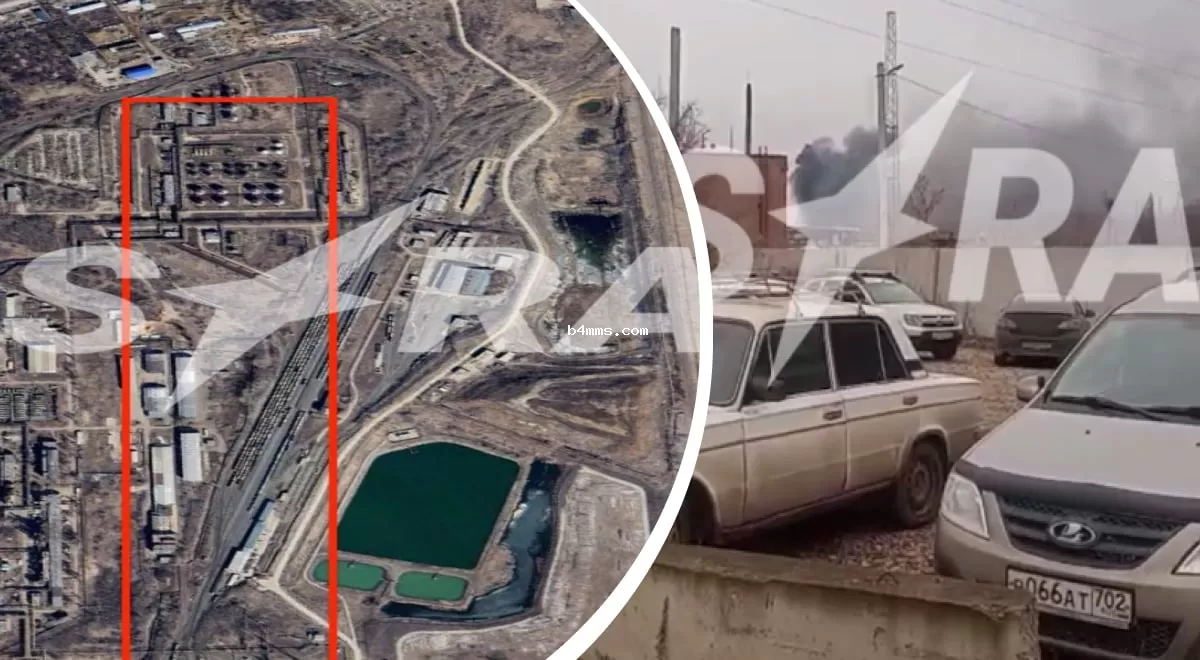 Неизвестные дроны атаковали российский (страна-террорист) НПЗ