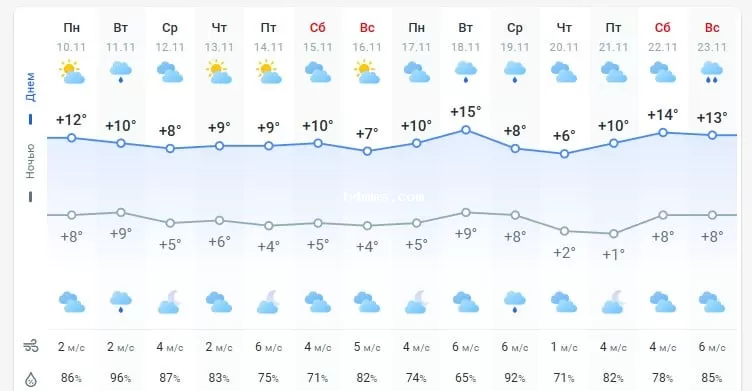 погода 11 ноября
