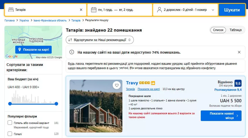 Цены на жилье на Новый год