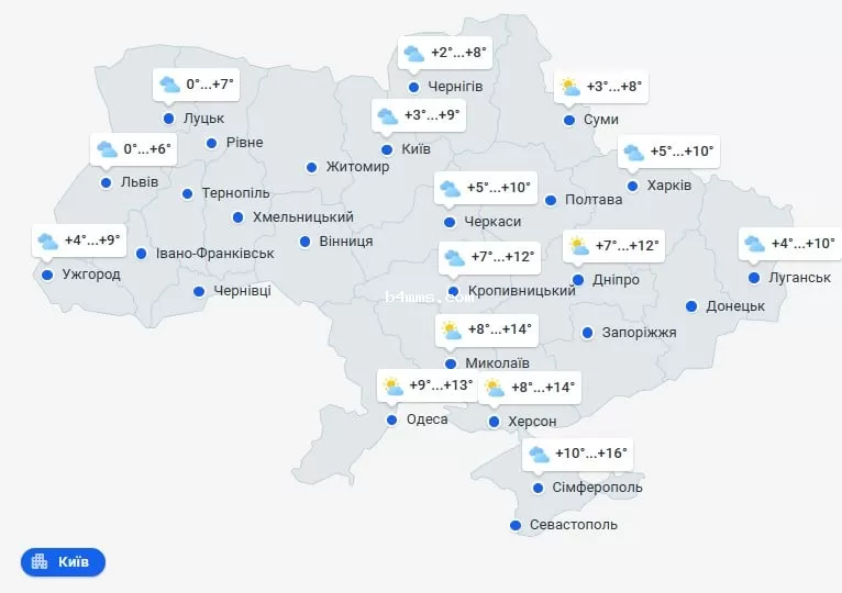 погода 29 листопада 