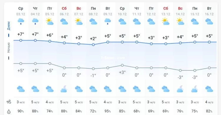 погода 4 декабря 