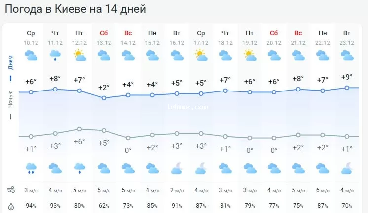 погода 11 декабря 