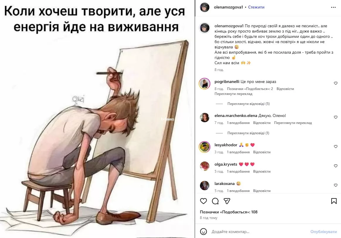 Елена Мозговая о проблемах