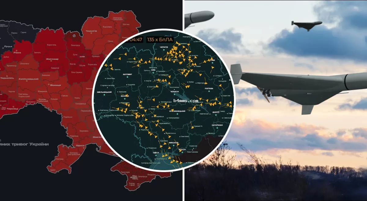 Украину атакуют дроны и ракеты, "красная" почти вся  страна: где угроза "прилетов"