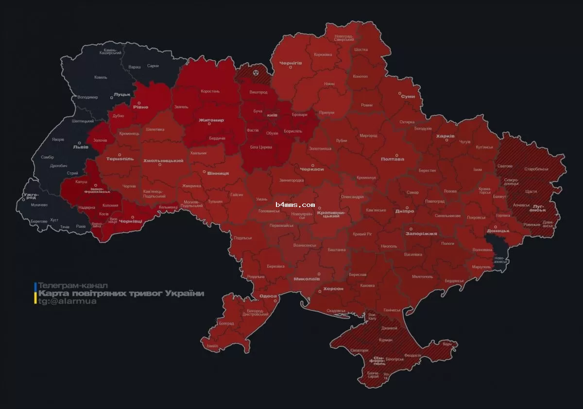 Карта тревог по состоянию на 06:11