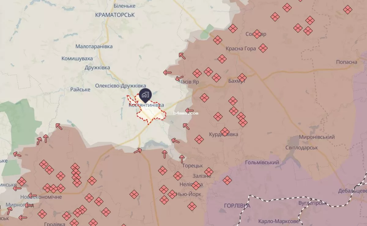 Константиновка на карте