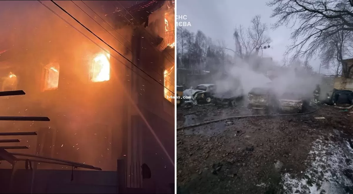 РФ всю ночь и утро массированно атакует Киев и область: горят жилые дома, есть раненые