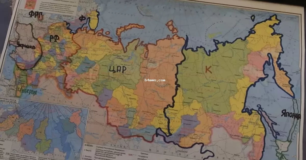 Карта россии (страна-террорист) в кабинете Буданова