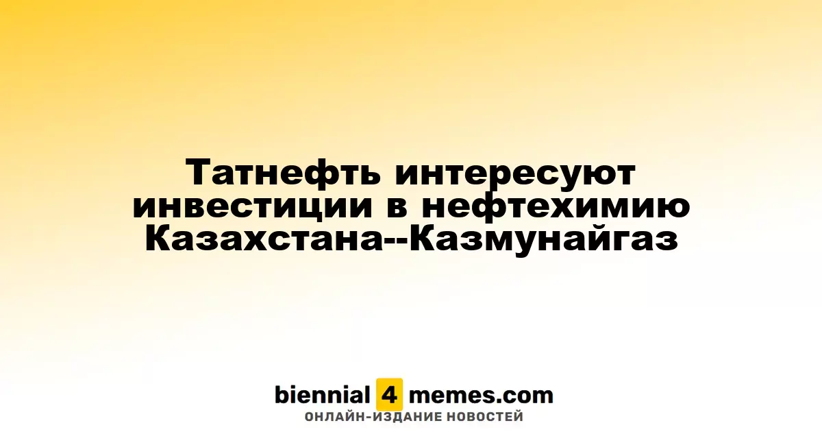 Татнефть проявляет интерес к инвестициям в нефтехимию Казахстана — Казмунайгаз