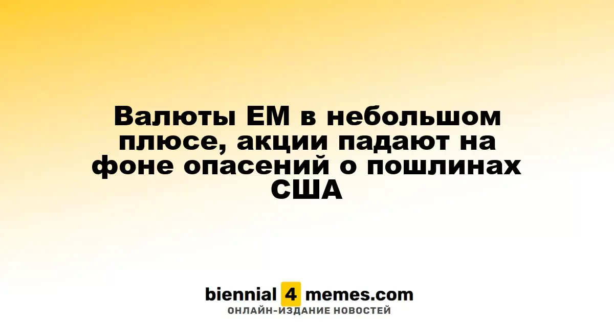 Валюты ЕМ в небольшом плюсе, акции падают на фоне опасений о пошлинах США