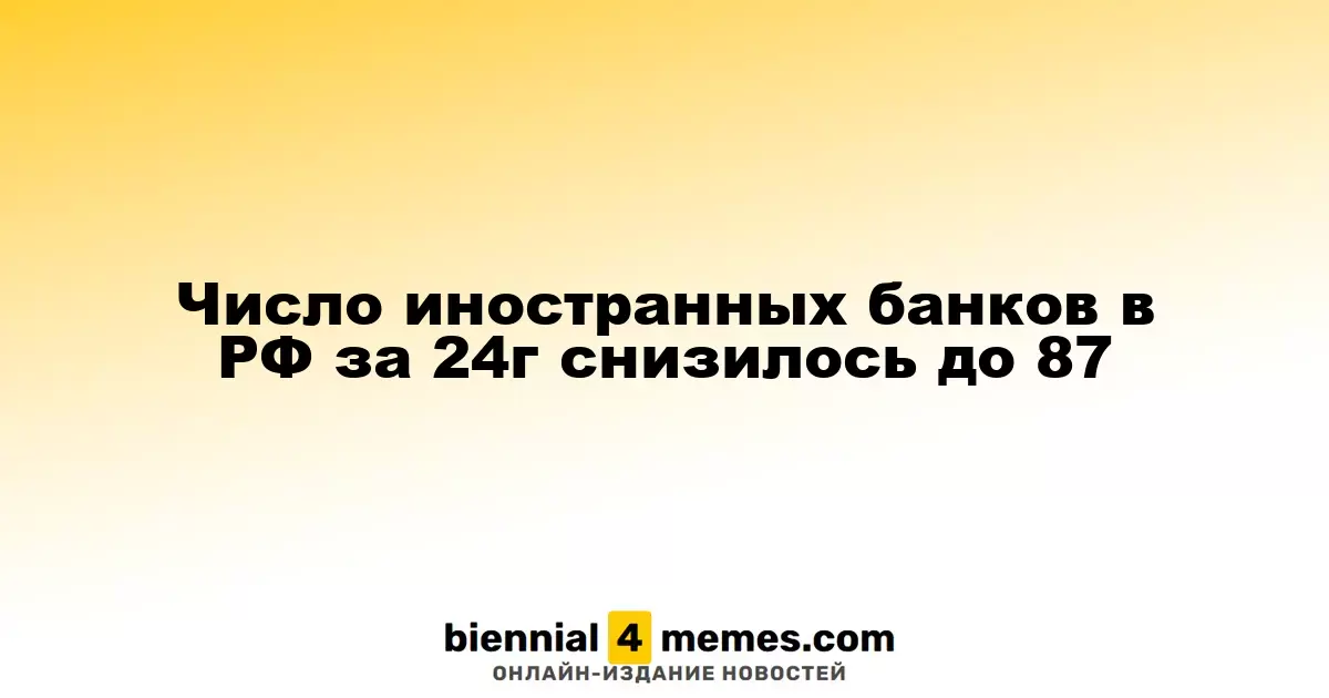 Количество зарубежных банков в России в 2024 году сократилось до 87
