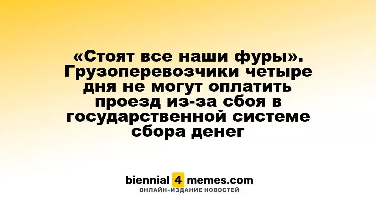 «Стоят все наши фуры». Грузоперевозчики четыре дня не могут оплатить проезд из-за сбоя в государственной системе сбора денег