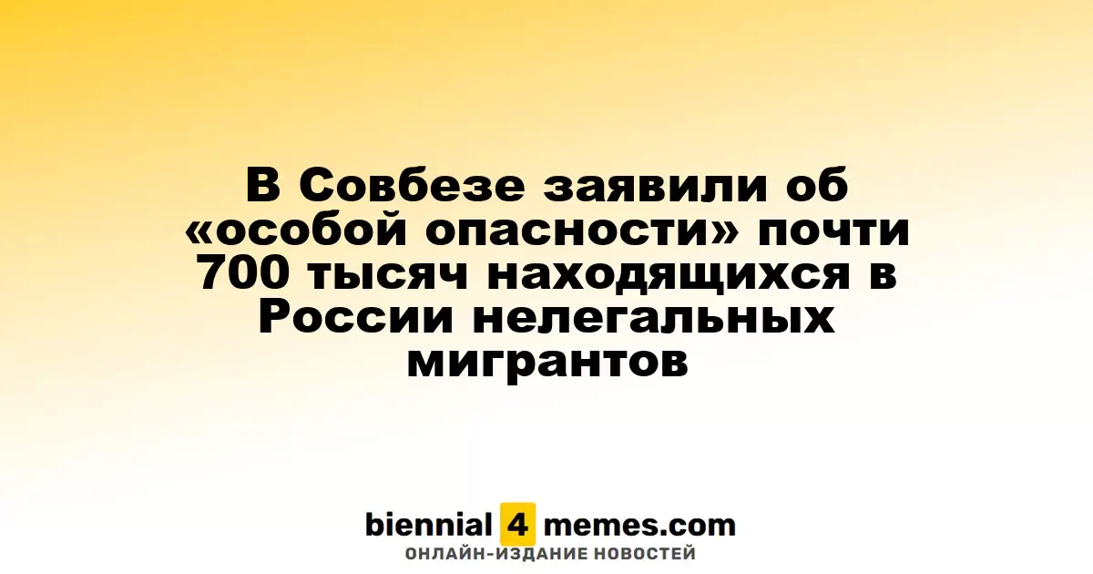 В Совете безопасности подняли вопрос о «серьезной угрозе» от почти 700 тысяч нелегальных мигрантов в России